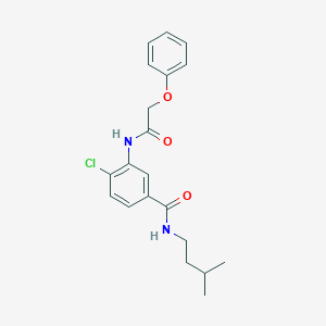 molecular formula C20H23ClN2O3 B309499 4-chloro-N-isopentyl-3-[(phenoxyacetyl)amino]benzamide 
