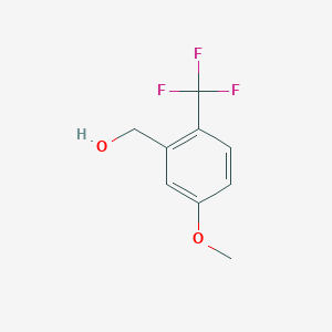 molecular formula C9H9F3O2 B3094995 5-Methoxy-2-(trifluoromethyl)benzyl alcohol CAS No. 1261682-03-4
