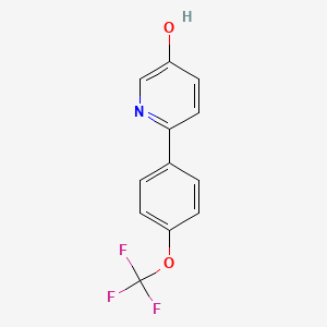 molecular formula C12H8F3NO2 B3095002 6-(4-(Trifluoromethoxy)phenyl)pyridin-3-ol CAS No. 1261729-36-5