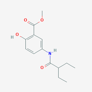 molecular formula C14H19NO4 B309502 Methyl 5-[(2-ethylbutanoyl)amino]-2-hydroxybenzoate 