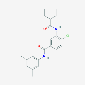 molecular formula C21H25ClN2O2 B309503 4-chloro-N-(3,5-dimethylphenyl)-3-[(2-ethylbutanoyl)amino]benzamide 
