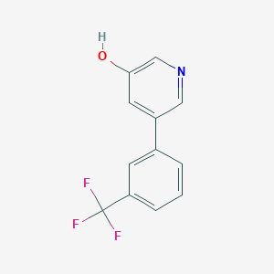 molecular formula C12H8F3NO B3095043 5-[3-(三氟甲基)苯基]吡啶-3-醇 CAS No. 1261800-66-1