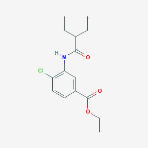 molecular formula C15H20ClNO3 B309505 Ethyl 4-chloro-3-[(2-ethylbutanoyl)amino]benzoate 