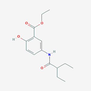 molecular formula C15H21NO4 B309507 Ethyl 5-[(2-ethylbutanoyl)amino]-2-hydroxybenzoate 