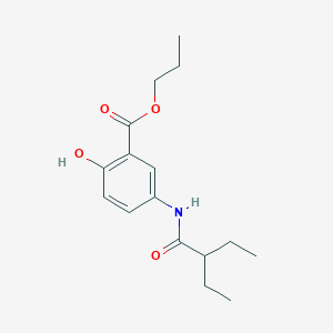 molecular formula C16H23NO4 B309508 Propyl 5-[(2-ethylbutanoyl)amino]-2-hydroxybenzoate 