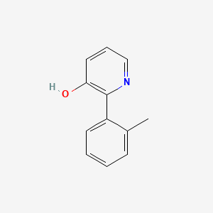 molecular formula C12H11NO B3095097 2-(2-甲基苯基)吡啶-3-醇 CAS No. 1261906-71-1