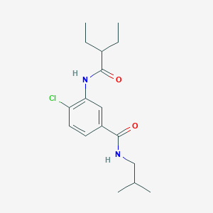molecular formula C17H25ClN2O2 B309510 4-chloro-3-[(2-ethylbutanoyl)amino]-N-isobutylbenzamide 