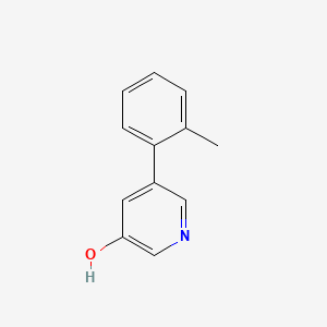 molecular formula C12H11NO B3095100 5-(2-Methylphenyl)pyridin-3-ol CAS No. 1261906-87-9