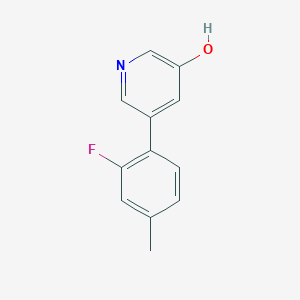 molecular formula C12H10FNO B3095104 5-(2-Fluoro-4-methylphenyl)pyridin-3-ol CAS No. 1261907-22-5
