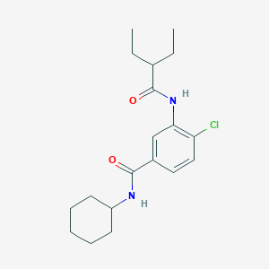 molecular formula C19H27ClN2O2 B309512 4-chloro-N-cyclohexyl-3-[(2-ethylbutanoyl)amino]benzamide 