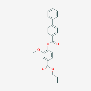 molecular formula C24H22O5 B309515 2-Methoxy-4-(propoxycarbonyl)phenyl [1,1'-biphenyl]-4-carboxylate 