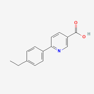 molecular formula C14H13NO2 B3095154 6-(4-Ethylphenyl)nicotinic acid CAS No. 1261926-10-6