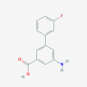 molecular formula C13H10FNO2 B3095163 3-Amino-5-(3-fluorophenyl)benzoic acid CAS No. 1261927-95-0