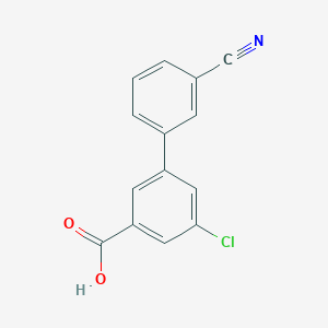 molecular formula C14H8ClNO2 B3095169 5-Chloro-3-(3-cyanophenyl)benzoic acid CAS No. 1261928-74-8