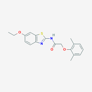 molecular formula C19H20N2O3S B309517 2-(2,6-dimethylphenoxy)-N-(6-ethoxy-1,3-benzothiazol-2-yl)acetamide 