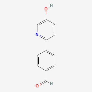 molecular formula C12H9NO2 B3095181 4-(5-羟基吡啶-2-基)苯甲醛 CAS No. 1261934-26-2