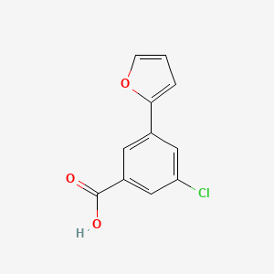 molecular formula C11H7ClO3 B3095199 3-Chloro-5-(furan-2-yl)benzoic acid CAS No. 1261953-04-1