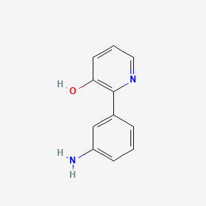 molecular formula C11H10N2O B3095249 2-(3-Aminophenyl)pyridin-3-ol CAS No. 1261988-77-5