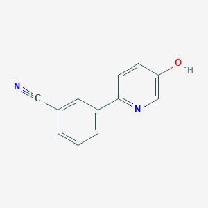 molecular formula C12H8N2O B3095277 3-(5-Hydroxypyridin-2-yl)benzonitrile CAS No. 1262009-38-0