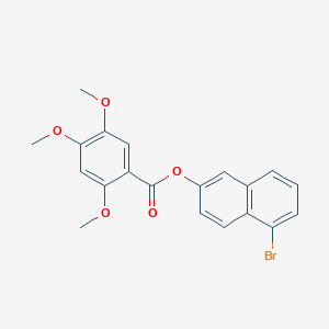 molecular formula C20H17BrO5 B309528 5-Bromo-2-naphthyl 2,4,5-trimethoxybenzoate 