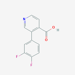 molecular formula C12H7F2NO2 B3095284 3-(3,4-二氟苯基)异烟酸 CAS No. 1262010-80-9