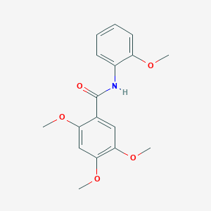 molecular formula C17H19NO5 B309529 2,4,5-trimethoxy-N-(2-methoxyphenyl)benzamide 