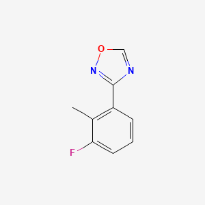 molecular formula C9H7FN2O B3095309 3-(3-Fluoro-2-methylphenyl)-1,2,4-oxadiazole CAS No. 1262412-65-6