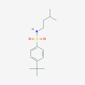 molecular formula C15H25NO2S B309531 4-tert-butyl-N-(3-methylbutyl)benzenesulfonamide 