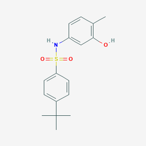 molecular formula C17H21NO3S B309534 4-tert-butyl-N-(3-hydroxy-4-methylphenyl)benzenesulfonamide 