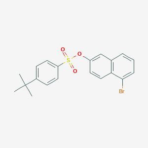 molecular formula C20H19BrO3S B309535 5-Bromo-2-naphthyl 4-tert-butylbenzenesulfonate 