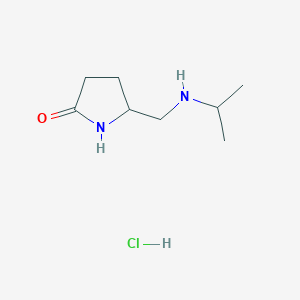 molecular formula C8H17ClN2O B3095401 5-[(异丙氨基)甲基]-2-吡咯烷酮盐酸盐 CAS No. 1262774-69-5