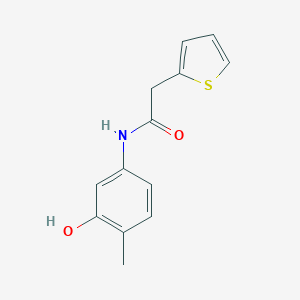 molecular formula C13H13NO2S B309543 N-(3-hydroxy-4-methylphenyl)-2-(2-thienyl)acetamide 