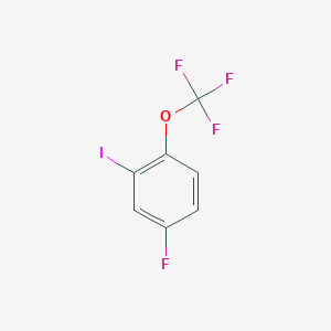molecular formula C7H3F4IO B3095439 4-Fluoro-2-iodo-1-(trifluoromethoxy)benzene CAS No. 1263057-89-1