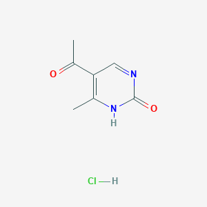 molecular formula C7H9ClN2O2 B3095448 5-Acetyl-4-methyl-2(1H)-pyrimidinone hydrochloride CAS No. 1263094-76-3