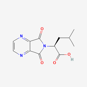 molecular formula C12H13N3O4 B3095457 (2S)-2-{5,7-二氧代-5H,6H,7H-吡咯并[3,4-b]吡嗪-6-基}-4-甲基戊酸 CAS No. 126310-30-3