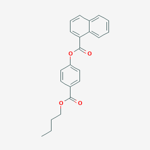 molecular formula C22H20O4 B309546 4-(Butoxycarbonyl)phenyl 1-naphthoate 