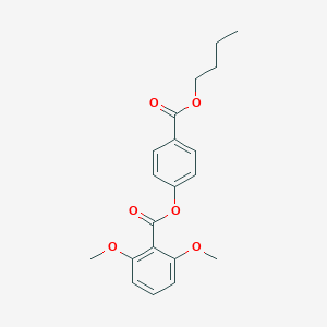 molecular formula C20H22O6 B309551 4-(Butoxycarbonyl)phenyl 2,6-dimethoxybenzoate 