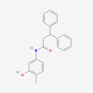 molecular formula C22H21NO2 B309552 N-(3-hydroxy-4-methylphenyl)-3,3-diphenylpropanamide 