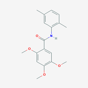 molecular formula C18H21NO4 B309554 N-(2,5-dimethylphenyl)-2,4,5-trimethoxybenzamide 