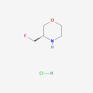 molecular formula C5H11ClFNO B3095549 (s)-3-(Fluoromethyl)morpholine hydrochloride CAS No. 1266238-76-9