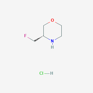 molecular formula C5H11ClFNO B3095549 (s)-3-(氟甲基)吗啉盐酸盐 CAS No. 1266238-76-9