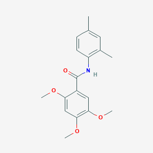 molecular formula C18H21NO4 B309555 N-(2,4-dimethylphenyl)-2,4,5-trimethoxybenzamide 