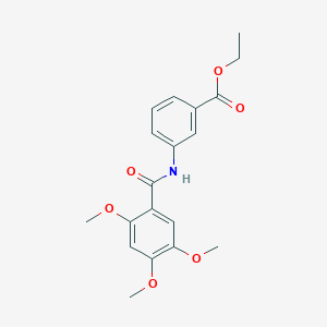 molecular formula C19H21NO6 B309556 Ethyl 3-[(2,4,5-trimethoxybenzoyl)amino]benzoate 