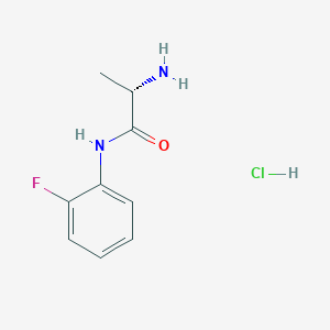 molecular formula C9H12ClFN2O B3095569 (2S)-2-amino-N-(2-fluorophenyl)propanamide hydrochloride CAS No. 1266686-21-8