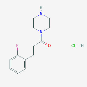 3-(2-Fluorophenyl)-1-(piperazin-1-yl)propan-1-one hydrochloride