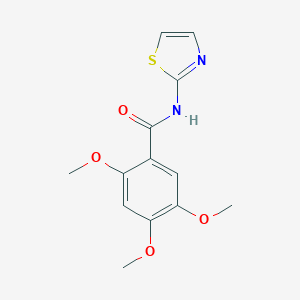 molecular formula C13H14N2O4S B309559 2,4,5-trimethoxy-N-(1,3-thiazol-2-yl)benzamide 