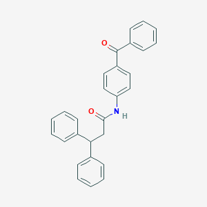 molecular formula C28H23NO2 B309560 N-(4-benzoylphenyl)-3,3-diphenylpropanamide 