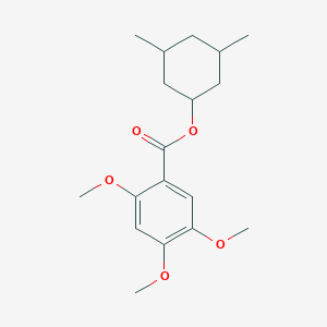 molecular formula C18H26O5 B309561 3,5-Dimethylcyclohexyl 2,4,5-trimethoxybenzoate 