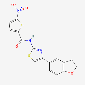 N-[4-(2,3-dihydro-1-benzofuran-5-yl)-1,3-thiazol-2-yl]-5-nitrothiophene-2-carboxamide