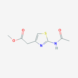 molecular formula C8H10N2O3S B3095613 Methyl 2-(2-acetamido-1,3-thiazol-4-yl)acetate CAS No. 126781-71-3